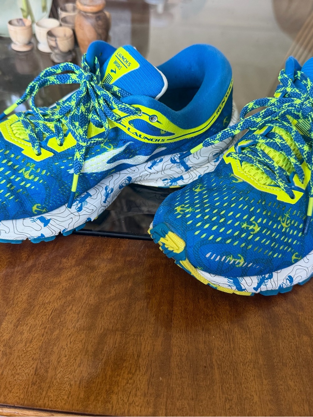 Brooks Women's Running Shoes - Bright Blue & Neon Yellow - Picture 5 of 5